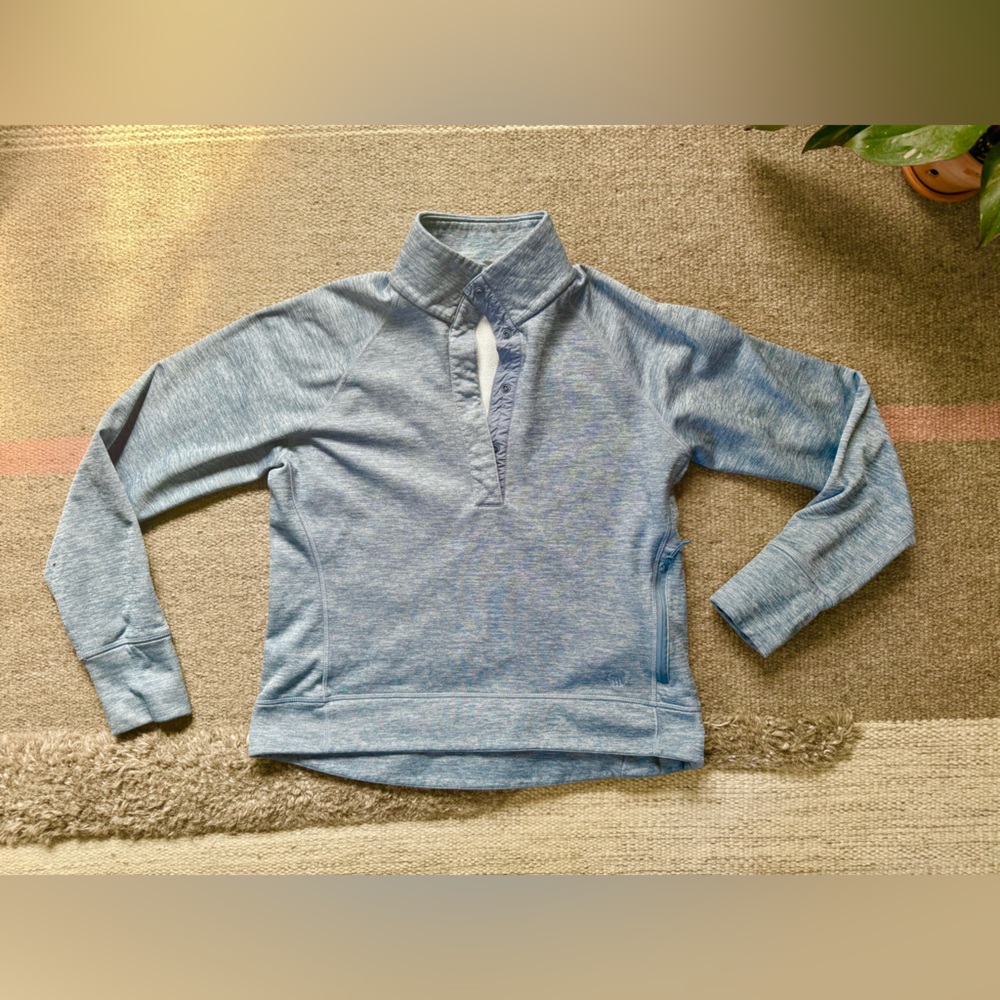 Mountain Hardwear Light Blue Fleece 1/2-button Pullover